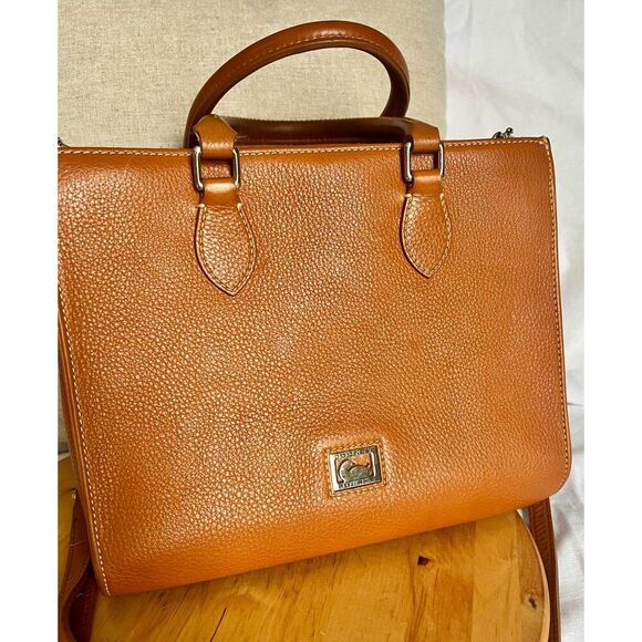 Dooney & Bourke Tan Janine Satchel Tote / Crossbody - Picture 2 of 14